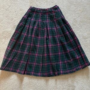 Vintage Pendleton Plaid Pleated Skirt